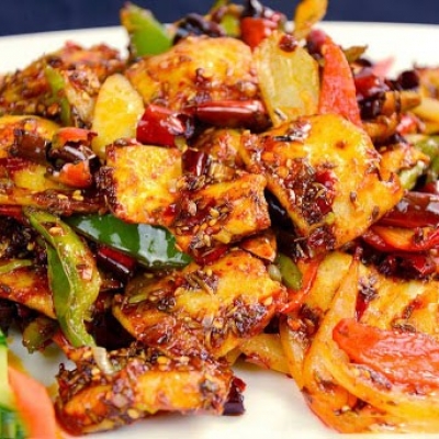 牛血管のクミン味妙め