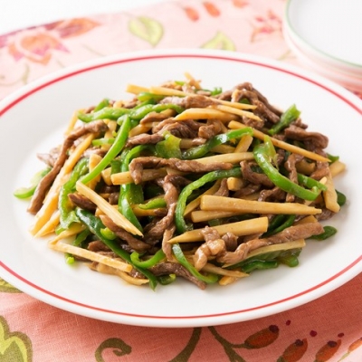 豚肉とピーマンの細切り妙め