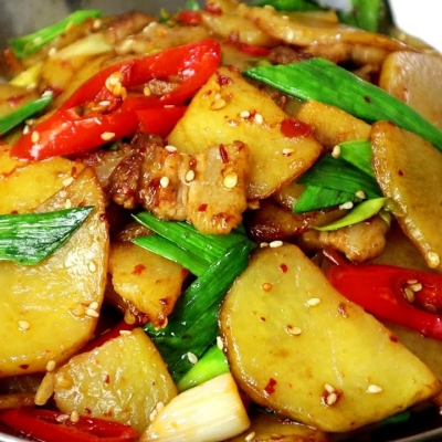 ジャガイモの四川風鍋