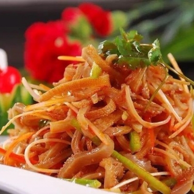 ハチノスのラー油和え