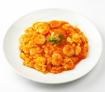 A1エビと玉子チリソース炒め