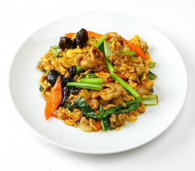 A13豚肉とキクラゲの玉子炒め